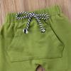 Lamuusaa Toddler Baby Kid Boy Big Pocket Summer Fashion Casual Shorts Trouser Sport Pants (24M, Green) view 3