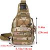 Rullar Small Hiking Daypack Sling Chest Bag Multifunctional Shoulder Messenger Crossbody Backpack Camping Pack CP Camouflage view 2