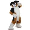 Brown Dog Husky Cartoon Costume Mascot Plush with Mask for Adult Cosplay Party Halloween Dress Up view 1