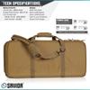 Savior Equipment American Classic Tactical Double Short Gun Case Pistol Bag, Spacious Front Pockets, Padded Shoulder Strap Included, 24 Inch Flat Dark Earth Tan view 2