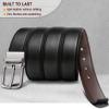 BULLIANT Men's Belt,Reversible Belt Adjustable For Gift Men 1.25-Cut For Fit-2 Sides in 1 Belt(Not 2)(Black/Antique Coffee,48"-50" Waist Adjustable) view 4
