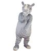 Grey Rhinocero Mascot Costume Cartoon Character Adult Sz Real Picture view 1