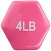 Amazon Basics Vinyl Coated Dumbbell Hand Weights, 4 Pounds, Pair, Pink view 4