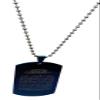 Al-Ameen Ayatul Kursi Quran Stainless Steel Pendant Necklace w/Metal LInk Chain AMN097 Islamic Arab Muslim Fashion Jewelry (Blue) view 2
