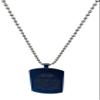 Al-Ameen Ayatul Kursi Quran Stainless Steel Pendant Necklace w/Metal LInk Chain AMN097 Islamic Arab Muslim Fashion Jewelry (Blue) view 3
