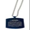 Al-Ameen Ayatul Kursi Quran Stainless Steel Pendant Necklace w/Metal LInk Chain AMN097 Islamic Arab Muslim Fashion Jewelry (Blue) view 4