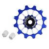 12 Speed Wheel,Bike Wheel, Wheels Pulley Road Mountain ycle Rear Derailleur Pulley Roller Wheel Aluminum Alloy Ceramic Pulley Wheel for 7/8/9/10 Speed Bike(Blue) view 1