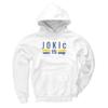 500 LEVEL Nikola Jokic Men's Hoodie Sweatshirt - Nikola Jokic Denver Font B (White, Small) view 1