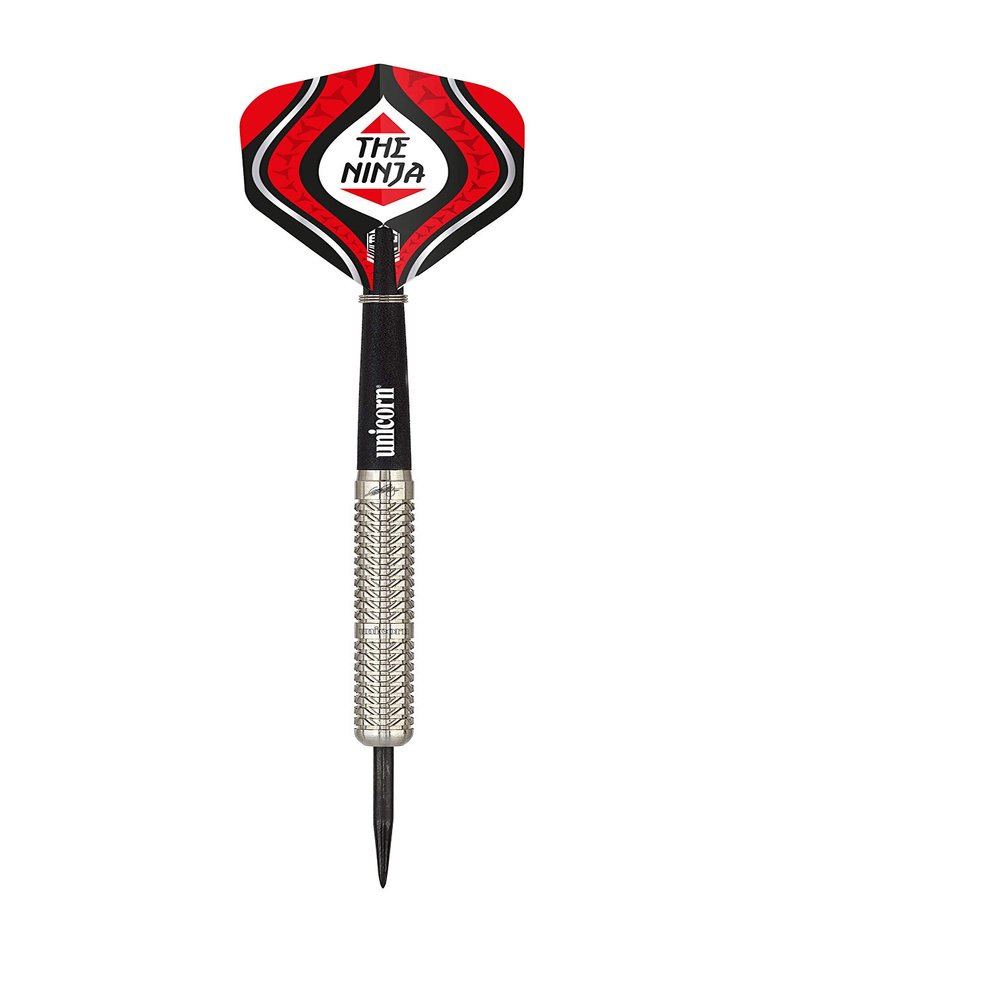 Unicorn Darts Seigo Asada - Maestro 90 Percent Tungsten Natural Steel Tip Dart, Red/Black, 25 g