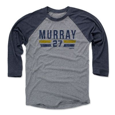 500 LEVEL Jamal Murray Tee Shirt (Baseball Tee, XXX-Large, Navy/Heather Gray) - Jamal Murray Denver Font B