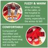 BambooMN Women's Cute Fuzzy Cozy Super Warm Christmas Xmas Animal Indoor Outdoor Cabin Crew Home Socks, 3 Pairs, 02 Santa view 4