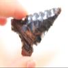 Triple Flow Obsidian Knife Blade/Corner Notched Arrowhead Hand Flint Knapped Using Pressure Flaking Techniques To Produce A Beautifully Domed Knife Blade Great For Wiccan Wand/Cospaly Necklace/Pendant view 1
