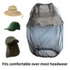Anvin Mosquito Head Mesh Nets Gnat Face Netting for No See Ums Insects Bugs Gnats Biting Midges from Any Outdoor Activities, Works Over Most Hats Comes with Free Stock Pouches (3pcs, Grey) view 2