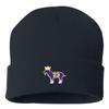 One Size Navy Cuffed Goat James G.O.A.T. King Embroidered Cuffed Knit Beanie Cap view 1
