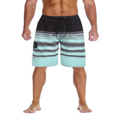unitop Men's Colortful Swim Trunks Bathing Beach Board Shorts with Lining Light Green-32