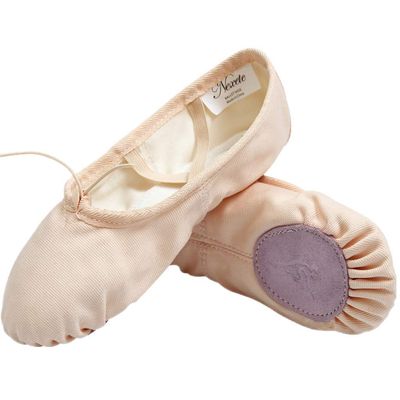 Nexete Ballet Shoes Slippers Classic Canvas Split-Sole Dance Slippers for Toddler Kid Girl Boy Women (Women EU 38 / US 7, Ballet Pink)
