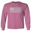 0010. Patriotic American Proud Made in USA United States America Flag Military Patriotic Style Men's Long Sleeve t Shirt (Pink 2X Large) view 1