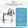 MARINE CITY Stainless Steel Rail Mount Anchor Bracket, 35 lb Capacity  Fits 1 to 1-1/4 Inches, Vertical Stanchions, Corrosion-Resistant, Easy Install, for Marines, Boats, Yachts, Ships view 3