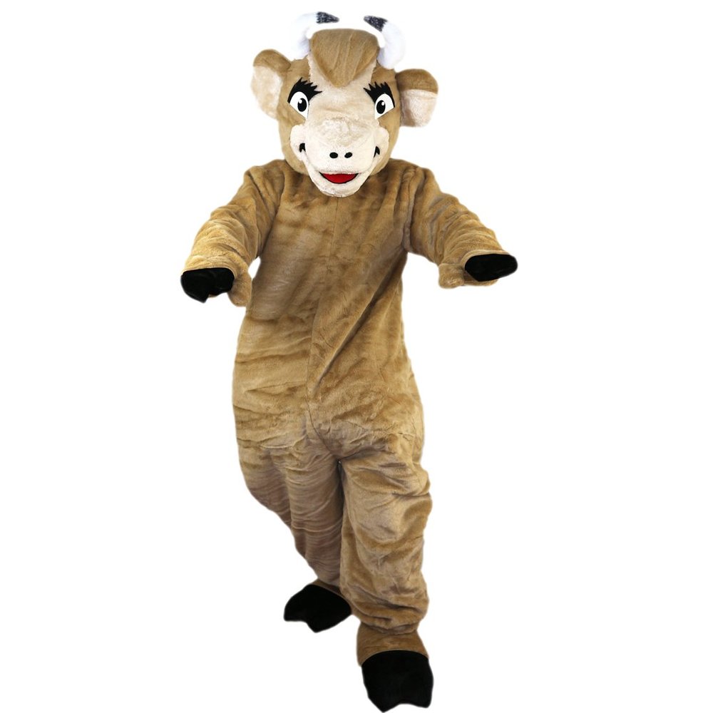 Bull yak Cattle scalper Mascot Costume Cartoon Character Adult Cosplay