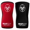 Beast Gear Knee Sleeves for Weightlifting - 5mm Reversible Neoprene Compression Sleeve Pack for Powerlifting, Squats & Running, medium view 1