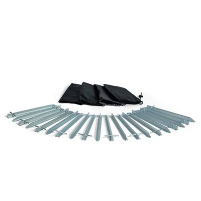 Vispronet Premium 12in Tent Stake Set  Includes 20 12in Steel Stakes and 4 13ft Webbing Straps and 5 Carrying Bags