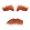 BinaryABC Halloween Costumes Self Adhesive Fake Eyebrows Beard Moustache Facial Hair,Halloween Party Supplies (Brown) view 1