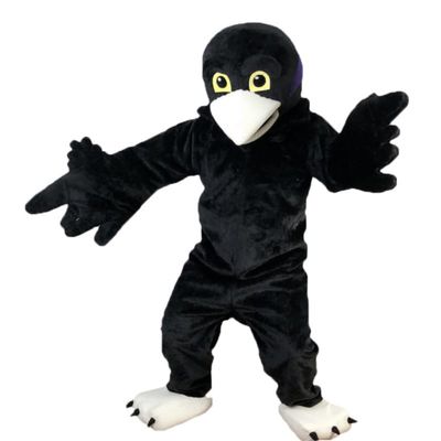 Black Short-Haired Eagle Costume Mascot Wholesale Custom Made Characteristic Fursuit