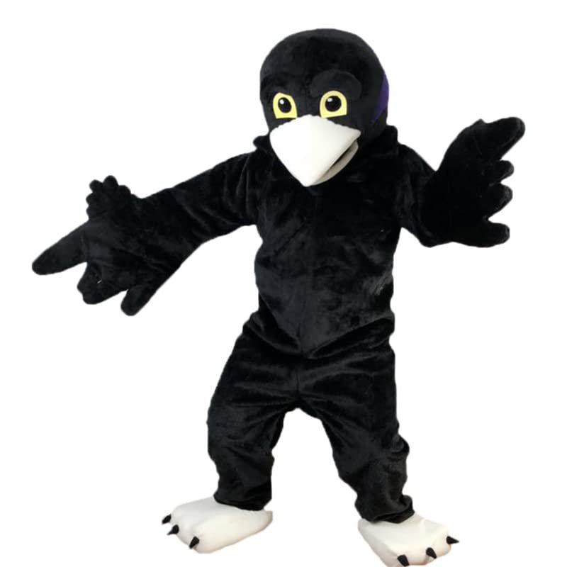 Black Short-Haired Eagle Costume Mascot Wholesale Custom Made Characteristic Fursuit