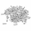 100PCS 100PCS Aluminum Alloy Brake Cable Tips Crimps Derailleur Shifting End Cover Core Inner Wire Ferrules(Silver) view 1