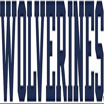 8 Inch University of Michigan Wolverines UM U-M U of M Logo Removable Wall Decal Sticker Art NCAA Home Room Decor 8 1/2 x 1 1/2 Inches