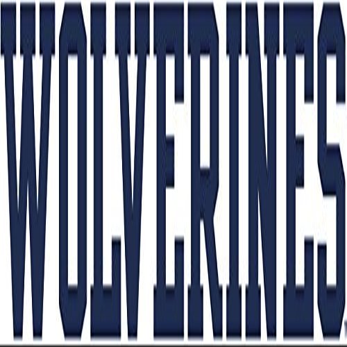 8 Inch University of Michigan Wolverines UM U-M U of M Logo Removable Wall Decal Sticker Art NCAA Home Room Decor 8 1/2 x 1 1/2 Inches