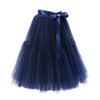 URVIP Women's Vintage Tutu Tulle Skirt Underskirt 5-Layers Petticoat Princess Skirt Navy One Size view 1