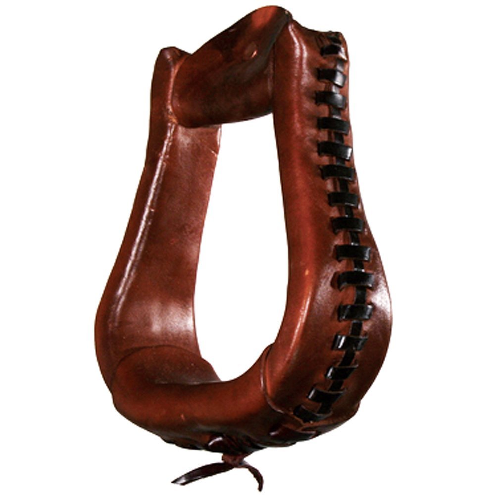 Circle Y Leather Laced Stirrup 3 Walnut