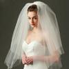 CanB Bridal Wedding Veils Chapel Length 3 Tier Tulle Veil with Comb Bridal Hair Accessories for Women (Ivory) view 4