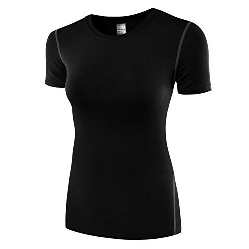 Pumper Joes Short Shirts yoga clothes Running Fitness Workout T-shirt - Black, XXL