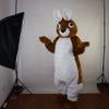 Brown White Rabbit Costume Mascot Costume Plush with Mask for Adult Cosplay view 2