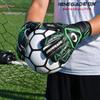 Renegade GK Triton Raider Goalie Gloves with Pro-Tek Finger Savers | 3.5+3mm Super Grip & 4mm Duratek | Black & Green Soccer Goalkeeper Gloves (Size 8, Youth-Adult, Roll Cut, Level 2) view 2