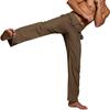 Enjoybuy Men's Linen Drawstring Beach Golf Elastic Waist Spring Long Casual Loose Summer Yoga Cotton Pants, 02-brown, Medium view 4