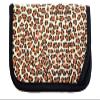 Calabria Jungle Fever Soft Slip-In Eyeglass Case Vinyl Leopard Print Brown Black Womens Sunglass Pouch Cute Eyeglass Holder view 1