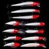 LENPABY 11pcs red Head White Body Bait Suit Mino POA Rock Pencil Mixing Bait Suit Fishing Lures Kit Fishing Tackle Box view 3