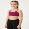 Kurve Girls' Underwear Crop Training Bra, Seamless Racerback Crop Top, UV Protective Fabric UPF 50+ (Made with Love in The USA), Raspberry, Small/Medium (Ages 4-8) view 4