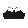Kurve Girls' Underwear Crop Training Bra, Seamless Racerback Crop Top, UV Protective Fabric UPF 50+ (Made with Love in The USA), Black, Medium/Large (Ages 9-14) view 1