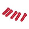 100PCS 100PCS Aluminum Alloy Brake Cable Tips Crimps Derailleur Shifting End hat Core Inner Wire Ferrules(Red) view 3