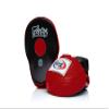 Fairtex FMV9 Contoured Focus Mitts |Striking Accuracy & Protection for Boxing, Muay Thai, Kickboxing |Ergonomic Design, Soft Padding, Secure Fit Leather -(Black/Red) view 1