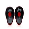 Fairtex FMV9 Contoured Focus Mitts |Striking Accuracy & Protection for Boxing, Muay Thai, Kickboxing |Ergonomic Design, Soft Padding, Secure Fit Leather -(Black/Red) view 3