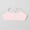 Kurve Girls' Underwear Crop Training Bra, Seamless Racerback Crop Top, UV Protective Fabric UPF 50+ (Made with Love in The USA), Baby Pink, Small/Medium (Ages 4-8) view 2