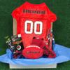 Tampa Bay Buccaneers PET GIFT BOX with 2 Licensed DOG TOYS, 1 Logo-engraved NATURAL DOG TREAT, 1 NFL JERSEY, 1 Puppy Training Bells & 1 Car Seatbelt view 1