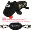 NFL New Orleans Saints PET GIFT BOX with 2 Licensed DOG TOYS, 1 Logo-engraved NATURAL DOG TREAT, 1 NFL JERSEY, 1 NFL Puppy Training Bells & 1 Car Seatbelt view 3