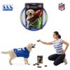 New York Giants PET GIFT BOX with 2 Licensed DOG TOYS, 1 Logo-engraved NATURAL DOG TREAT, 1 NFL JERSEY, 1 Puppy Training Bells & 1 Car Seatbelt view 3