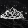 Andersons Satin Coronation Royalty Set, Black King Crown with Silver Sequins and Sparkling Rhinestone Sharona Tiara for Prom, Homecoming, Winter Formals, Special Events and Dance Coronations view 3
